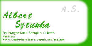albert sztupka business card